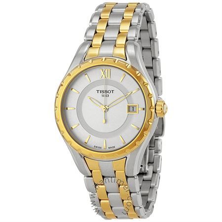 ساعت مچی زنانه کلاسیک تمام استیل، نمایش تاریخ، موتور ETA Caliber F05.111 