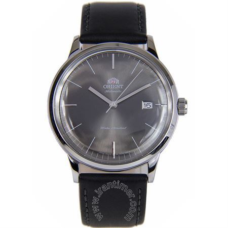 ساعت مچی مردانه کلاسیک بند چرم طبیعی، نمایش تاریخ، اتوماتیک، سنگ قیمتی داخل موتور