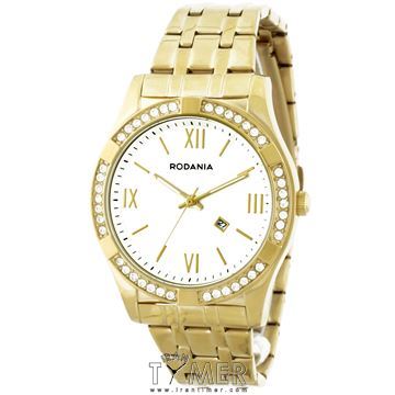 ساعت مچی زنانه کلاسیک تمام استیل، نمایش تاریخ، نگین دار