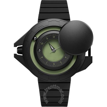 ساعت مچی مردانه اسپرت بند پلاستیکی، جنس دور قاب مس میباشد