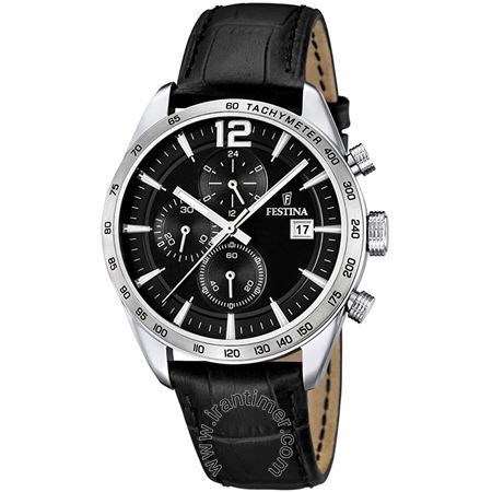 ساعت مچی مردانه کلاسیک بند چرمی، کرنوگراف، نمایش تاریخ، 24 ساعت شبانه روز، سرعت سنج، زمان سنج