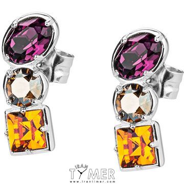 ساعت مچی گوشواره زنانه فشن تمام نقره، نگین سواروسکی