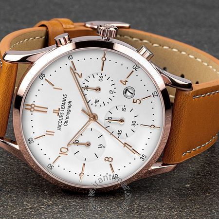 قیمت و خرید ساعت مچی مردانه ژاک لمن(JACQUES LEMANS) مدل 1-2068R کلاسیک | اورجینال و اصلی