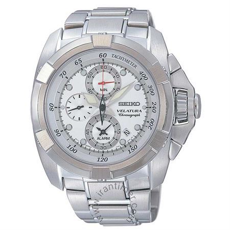 ساعت مچی مردانه کلاسیک تمام استیل، کرونوگراف، زنگ هشدار، سرعت سنج، نمایش تاریخ