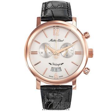 ساعت مچی مردانه کلاسیک بند چرم طبیعی، کرونوگراف، نمایش تاریخ، رنگ PVD، موتور سوئیس Ronda