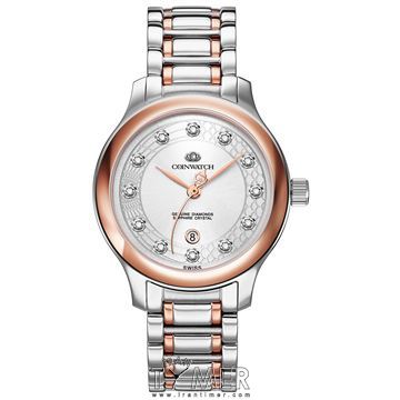 ساعت مچی زنانه کلاسیک تمام استیل، نمایش تاریخ،برلیان دار، ست، رنگ PVD