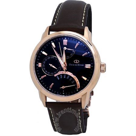 ساعت مچی مردانه کلاسیک بند چرم طبیعی، نمایش تاریخ و روز، اتوماتیک، 22 عدد سنگ قیمتی داخل موتور، شاخص ذخیره انرژی