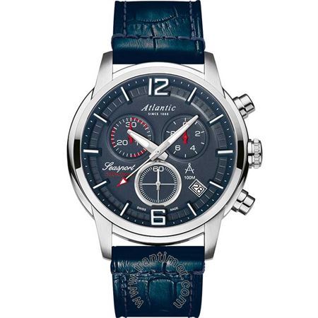 ساعت مچی مردانه کلاسیک بند چرم طبیعی، کرونوگراف، نمایش تاریخ