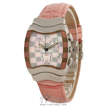 ساعت مچی زنانه کلاسیک بند چرمی، کرونوگراف، نمایش تاریخ و روز، نگین دار