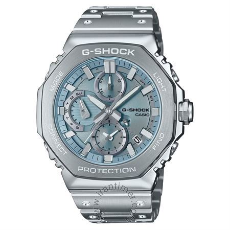 ساعت مچی مردانه کلاسیک تمام استیل، هوشمند، اتصال به موبایل از طریق بلوتوث و برنامه CASIO WATCHES، نمایش تاریخ کامل تا سال 2099