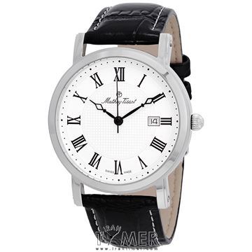 ساعت مچی مردانه کلاسیک بند چرم طبیعی، نمایش تاریخ، Ronda Caliber 505 