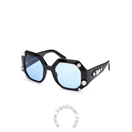 قیمت و خرید عینک آفتابی زنانه فشن (SWAROVSKI) مدل SK 0375 01V 53 | اورجینال و اصلی