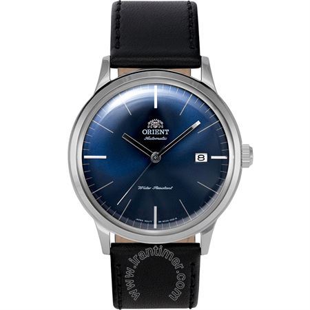 ساعت مچی مردانه کلاسیک بند چرم طبیعی، نمایش تاریخ، اتوماتیک، سنگ قیمتی داخل موتور