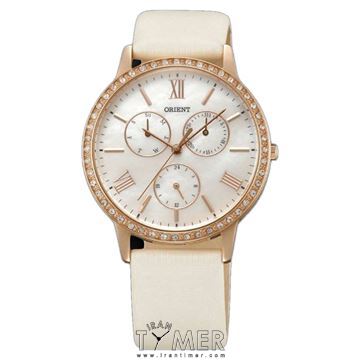 ساعت مچی زنانه فشن بند چرم طبیعی، نمایش تاریخ کامل