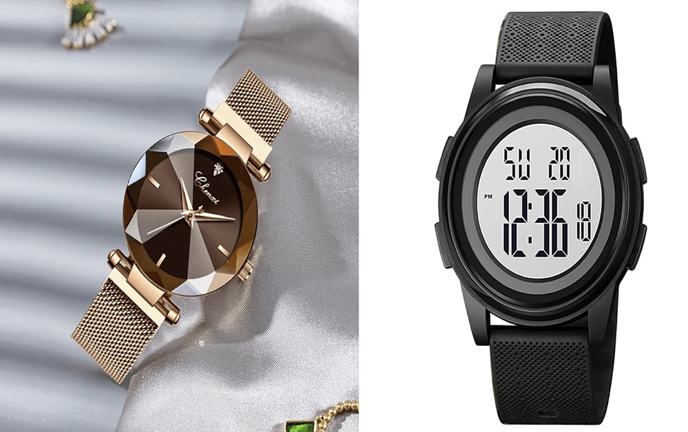 مقایسه ساعت مچی زنانه مدل کلاسیک و دیجیتالی