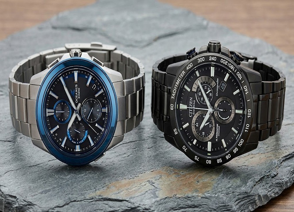 تفاوت ظاهری و اندازه بدنه دو ساعت کاسیو Oceanus و سیتیزن Eco-Drive 