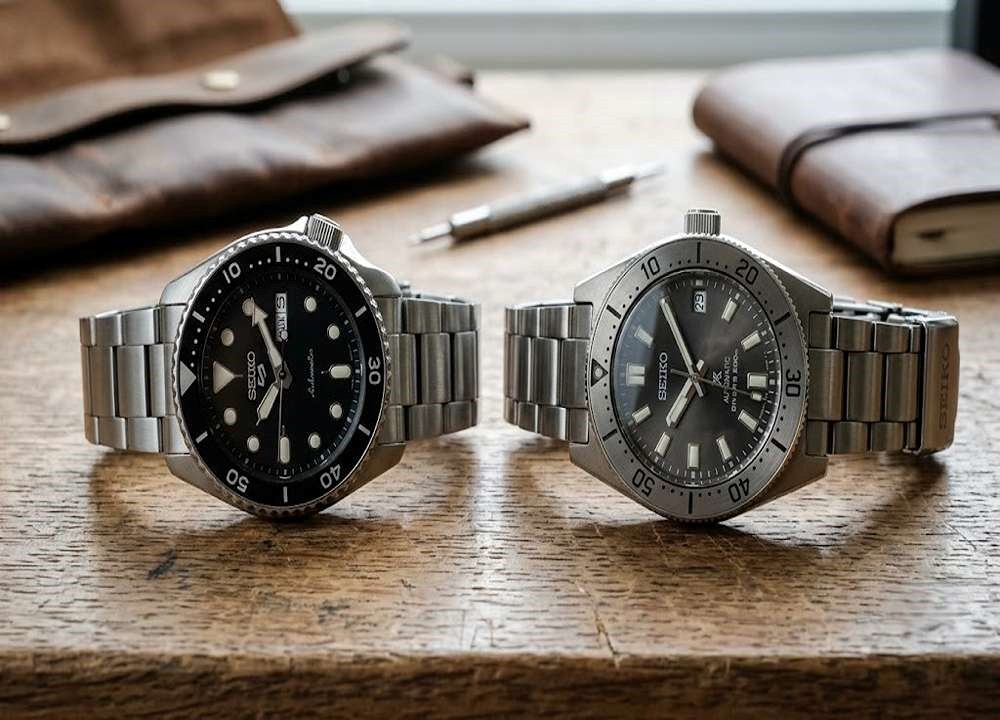 تفاوت کیفیت ساخت بدنه Seiko 5 و Seiko Prospex