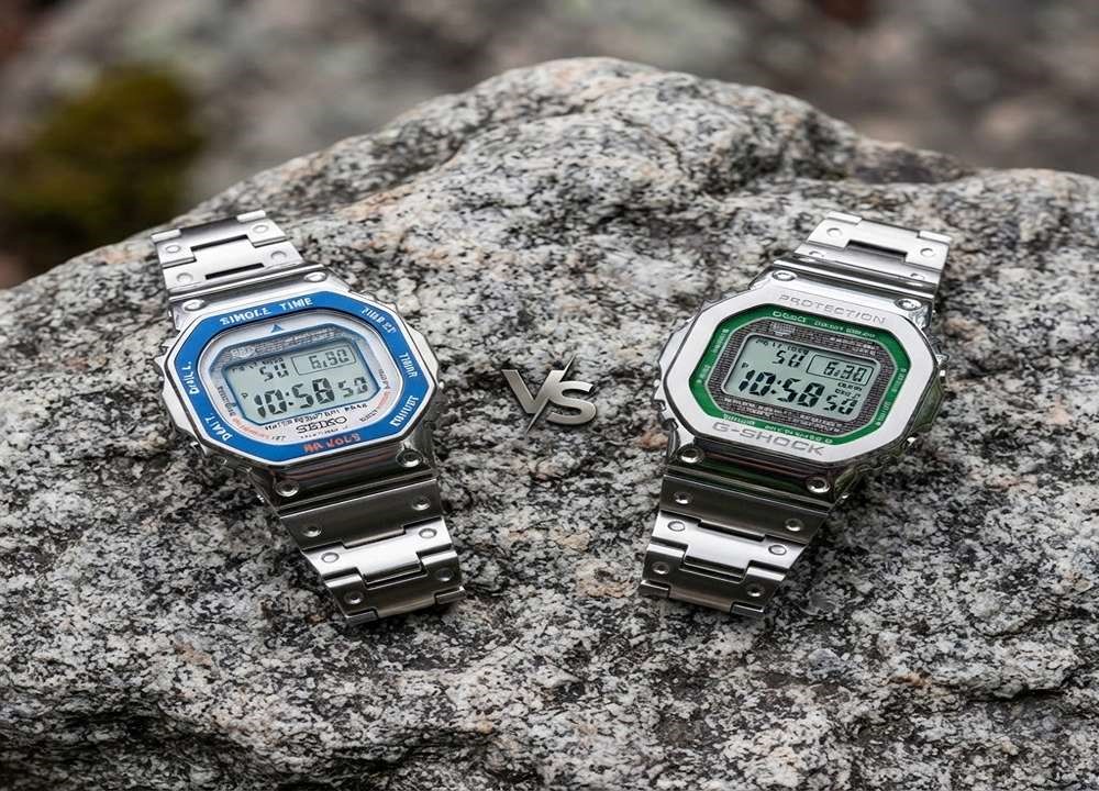 مقایسه ساعت مچی Seiko Rotocall و G-Shock Square 