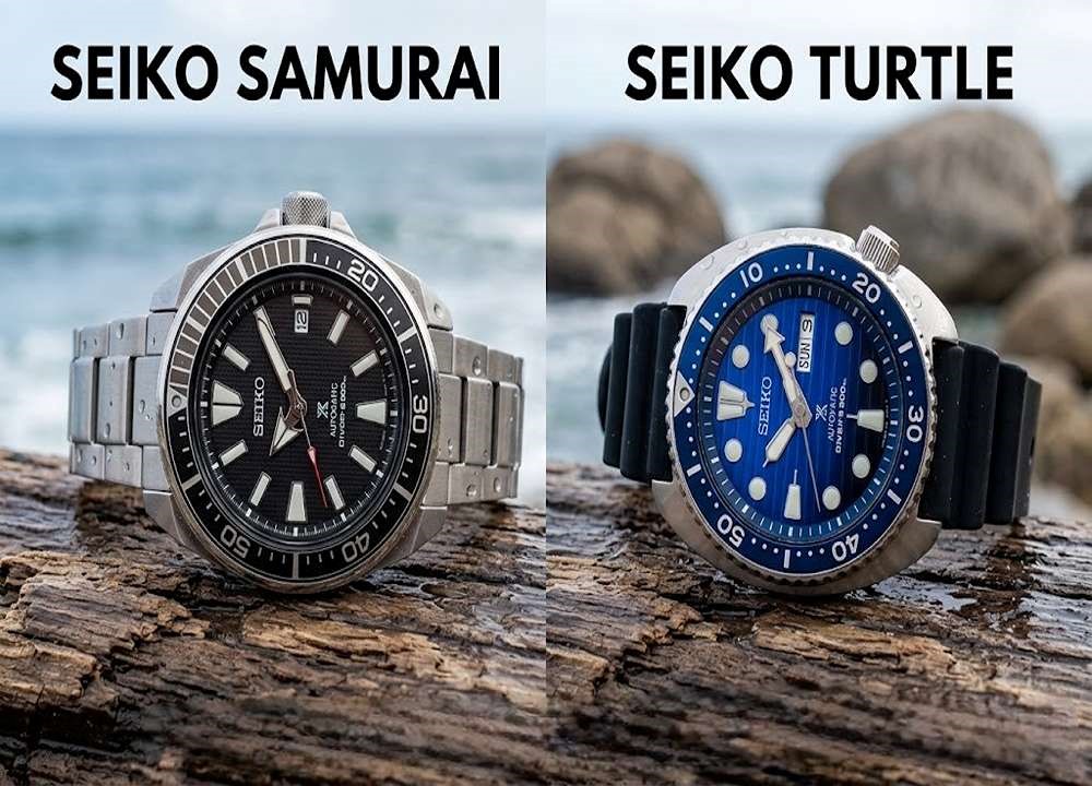 مقایسه کامل ساعت مچی Seiko Samurai و Seiko Turtle 
