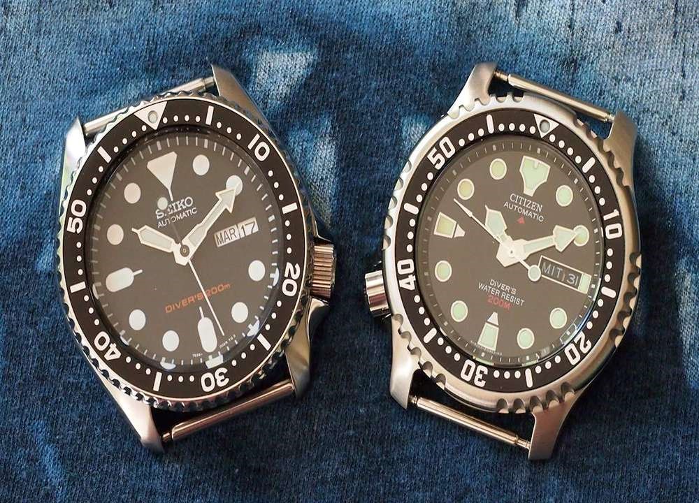 مقایسه دقیق مشخصات فنی و قاب بدنه ساعت سیکو SKX007 و سیتیزن NY0040