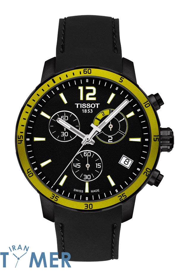 Tissot Quickster Football with black PVD case - yellow